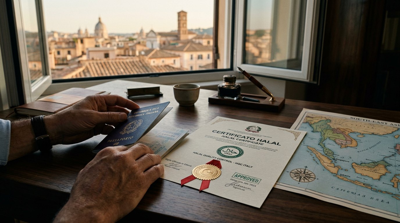 HQC Italia Halal certificate approved for export to South-East Asia
